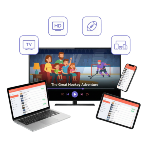 IPTV Quebec City streaming French-language channels and hockey on a television in Quebec