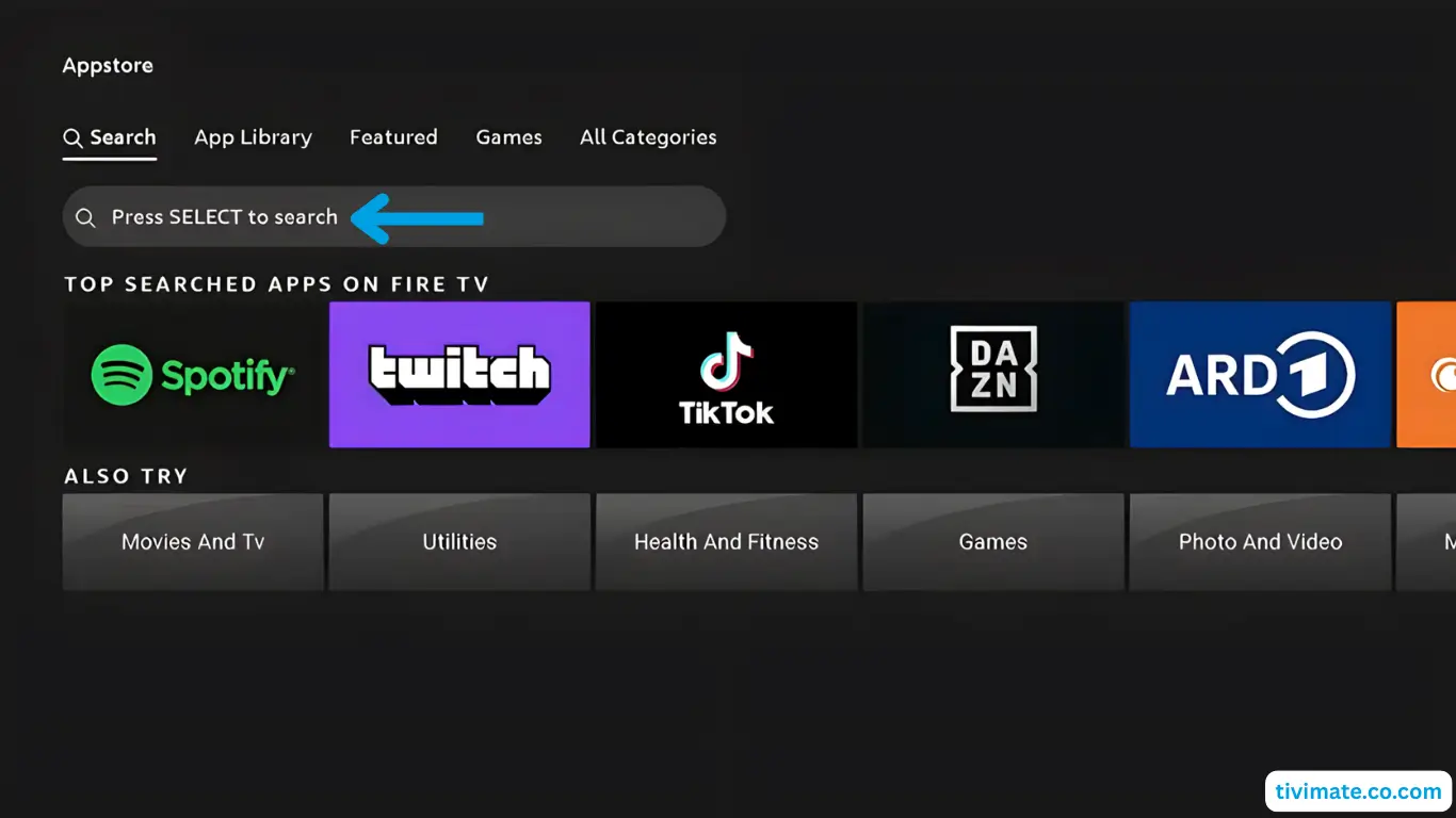 Fire TV Stick: Search for Downloader