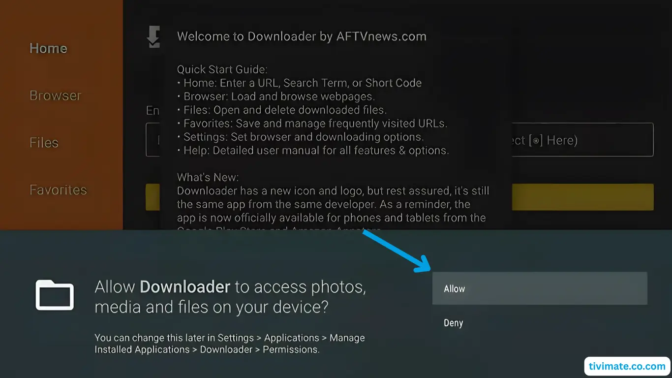 Fire TV Stick: Allow file access