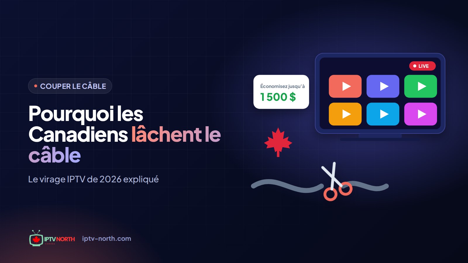 Famille canadienne sur le divan illustrant pourquoi les Canadiens abandonnent le câble pour l'IPTV