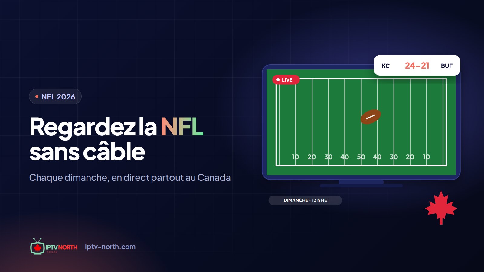 Amis qui regardent les matchs de la NFL au Canada sans câble sur un grand écran un dimanche après-midi