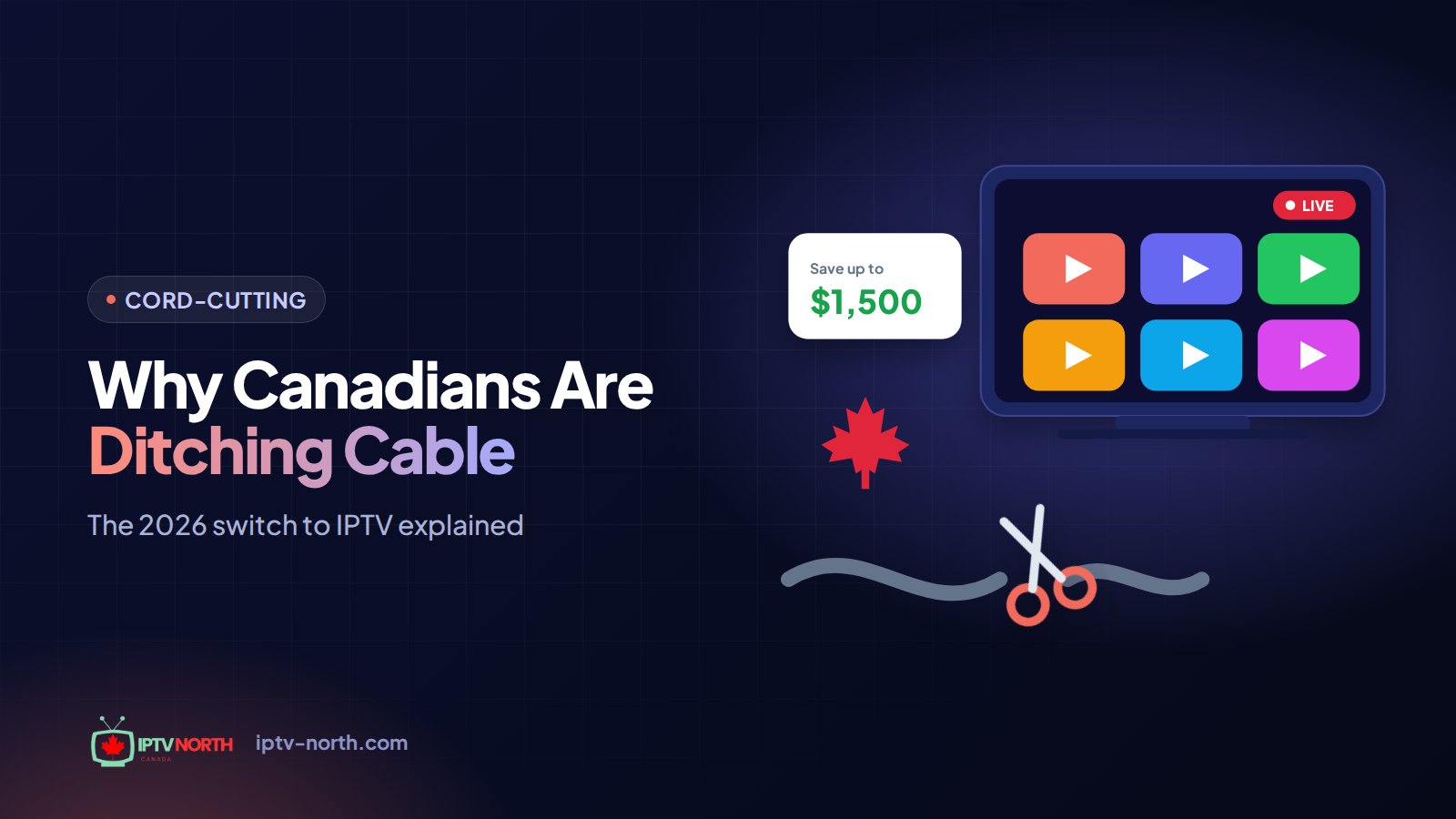 Canadian family on the couch showing why Canadians are ditching cable for IPTV